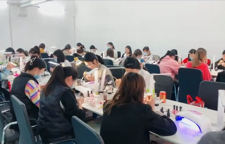 Hand-painting at the bench
